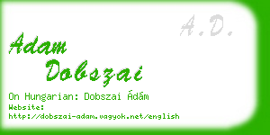 adam dobszai business card